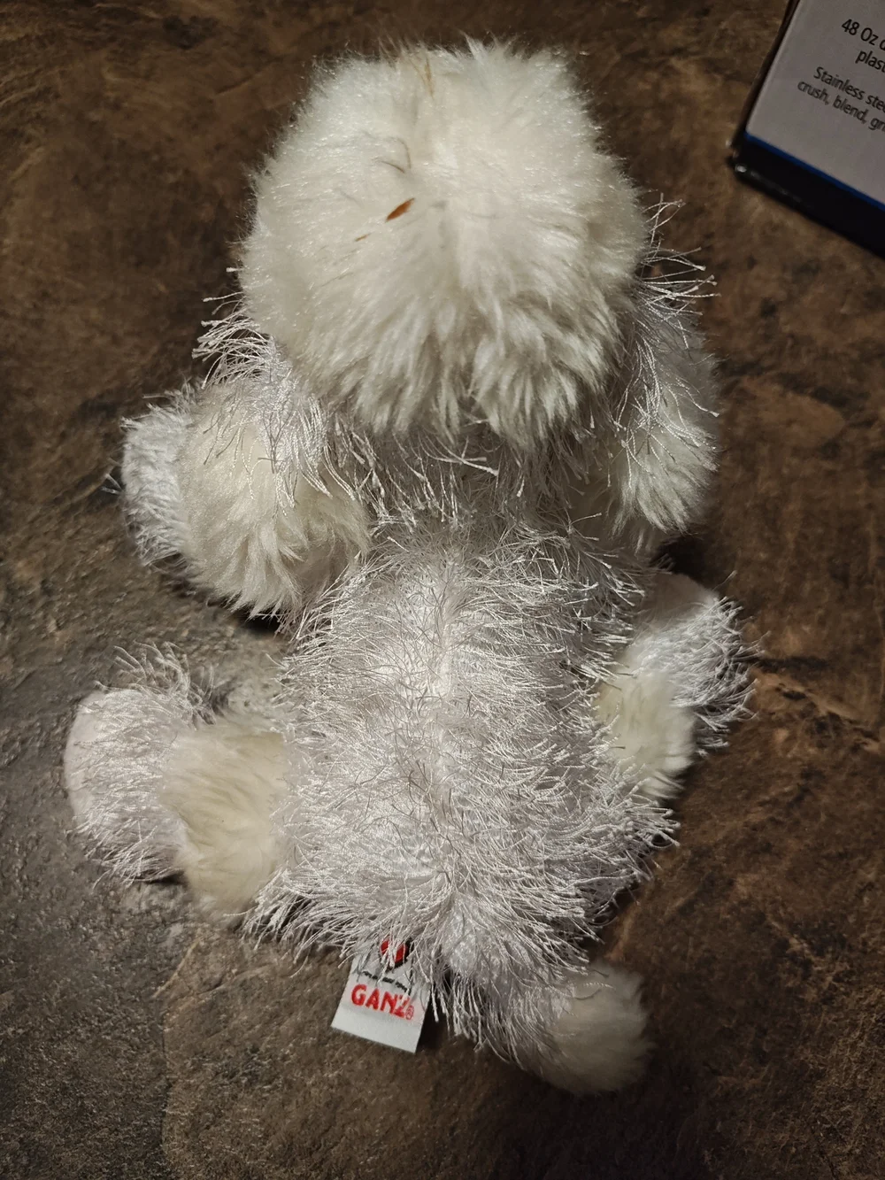 GANZ White Plush Poodle Stuffed Animal